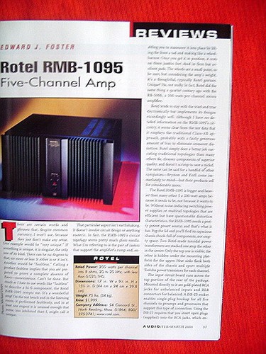 Rotel rmb 1095 - rotel, five-channel