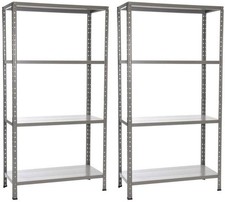 Set scaffali metallo 4 - scaffali, in