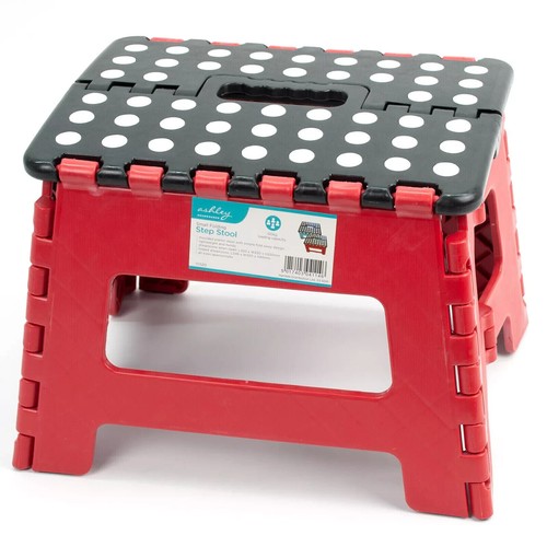 Rosso pieghevole sgabello - rosso,