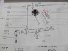 SCODELLINO SUPERIORE MOLLA VALVOLA FIAT 600 D FIAT 4096015