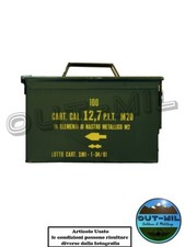 Cassetta militare portamunizioni box metallo Usata Originale Esercito Italiano