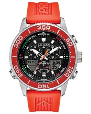 NUOVO OROLOGIO CITIZEN ECO DRIVE MANS PROMASTER SAILHAWK ARANCIONE WORLD TIME JR4061-00F