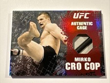 2010 UFC Topps Main Event Mirko Cro Cop gabbia reliquia autentico pezzo ottagonale