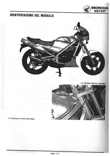 Manuale officina honda ns125f - officina,