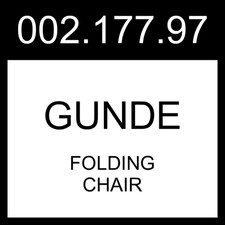 IKEA GUNDE Folding Chair Black  002.177.97