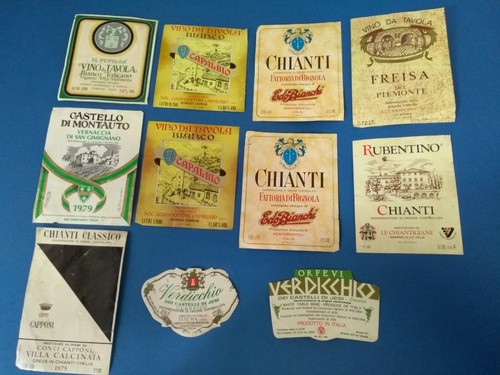 Lotto etichette vini - , da