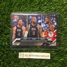 Stephen Curry & Lebron James & Kevin Durant 2024 Topps Now #26 TEAM USA