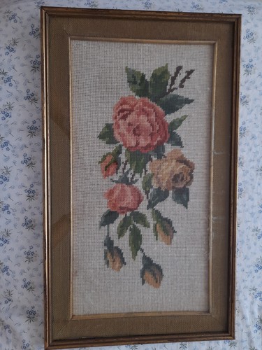 Quadro vintage ricamato - quadro,