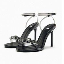 Zara EMBELLISHED VINYL HEELED