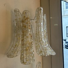 COPPIA DI APLIQUES 70s VETRO