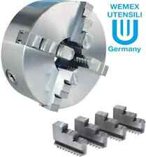 Mandrino autocentrante di precisione per tornio Ø 200 mm 4 + 4 griffe + chiave