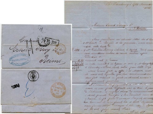 Russia 1866 lettera fine aus - russia,