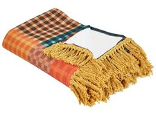 Coperta per picnic in cotone multicolore con cinghia a quadri 200 x 200 cm Buili