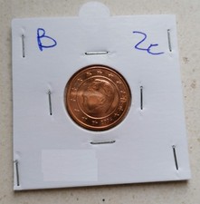 BELGIO  DA ROTOLINO MONETA 2 CENT ANNO 2000 FDC TENUTI NEGLI OBLO’
