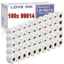 100 etichette compatibili per Dymo 99014 54 x 101 mm - 220 Label S0722430