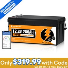 ECO-WORTHY 12V 280Ah Bluetooth