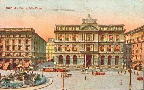 Df141 cartolina napoli - df141,cartolina, napoli,piazza