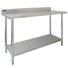 Tavolo in acciaio Inox da Cucina Commerciale Piano Cucina Ristorante - 150 cm