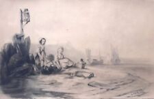 Disegno paesaggio con fanciulle