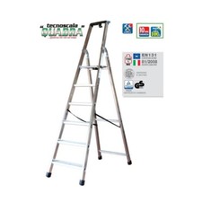 SCALA  ALLUMINIO  Variabili 4/5/6 GRADINI COMPRESA PEDANA Mod. QUADRA /FACAL