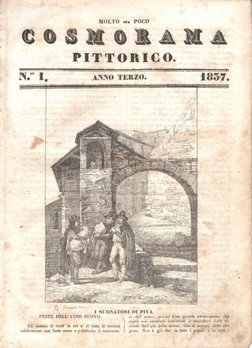 Stampa antica zampognari - stampa,