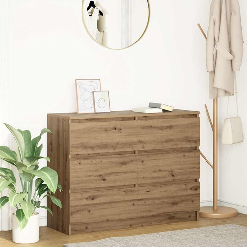 Credenza rovere nero 100x35x76 - nero,