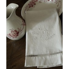 ANTICA TENDINA / ASCIUGAMANO RICAMATO A MANO "Buon Giorno"