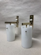 2 Lampade Vintage Originali anni 70 Modernariato Ottone e Vetro