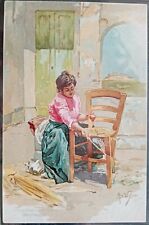 1900 - Napoli - impagliatrice di sedie