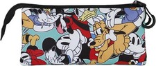 Astuccio Bustina Scuola Topolino con Zip Tre Scomparti Disney Multicolore