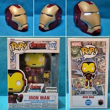 ⭐ FUNKO POP! #1172 Comic IRON MAN con Pin + Casco Armatura MARK 3 in Metallo