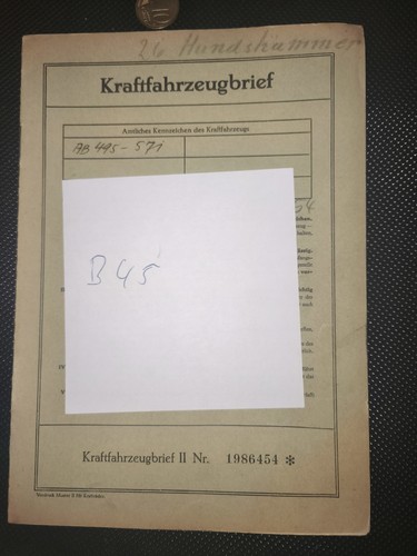 Lettera auto dkw 250 - lettera,