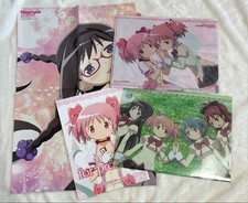 Madoka Magica Goods Bundle file trasparente poster rivista inserto set limitato