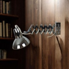 Lampada Applique Da Muro E Parete A Pantografo Cromata Vintage Industriale Retrò