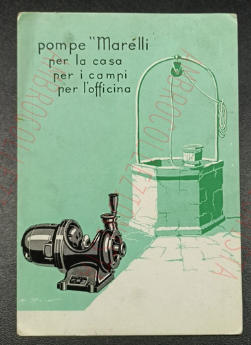 Cartolina pubblicitaria pompe - pubblicitaria,
