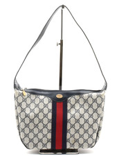 Borsa a tracolla vintage GUCCI [Rank A] GG Sherry borsa in PVC pelle navy...