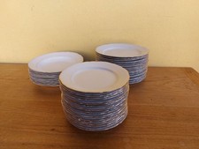 SERVIZIO DI PIATTI IN PORCELLANA RICHARD GINORI BIANCO BORDO ORO ANNI '60