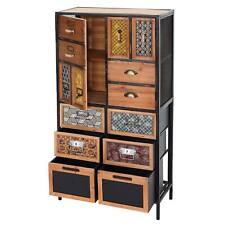 Cassettiera Farmacia HWC-L38, Cassettiera, Metallo Abete, Vintage 120x62x33cm