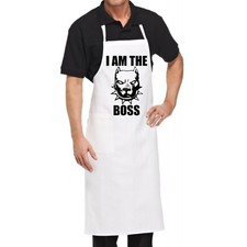 grembiule donna uomo cucina scritta i am the boss cane pit bull regalo scherzo