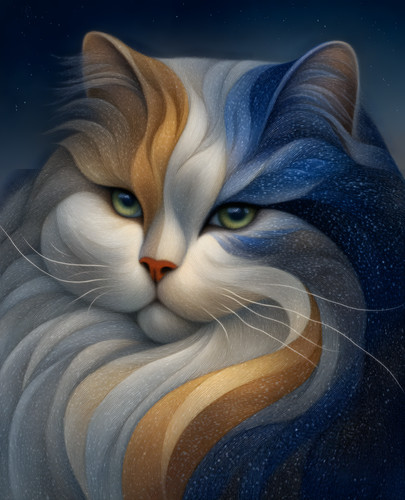 Ritratto gatto astratto - ritratto,