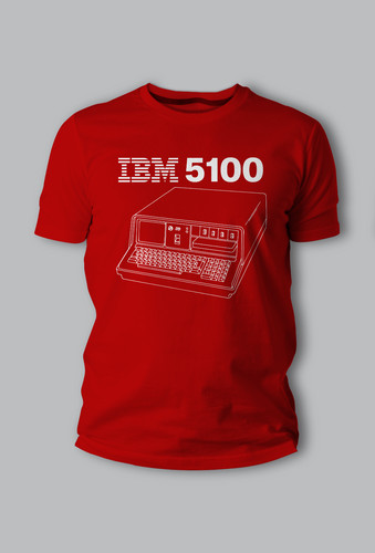 Shirt ibm 5100 100 cotone - t-shirt,