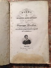Poemi di Lord Byron recati in italiano da Giuseppe Nicolini, Milano Crespi, 1834