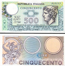 Italy 500 lire 1974 - lire, ,
