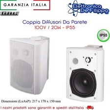 Coppia Diffusori Da Parete 100V / 20W - IP55