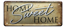  Targa in latta ''Home Sweet Home'' 28x12 cm