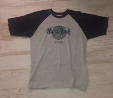 T-SHIRT MAGLIETTA HARD ROCK CAFè ATHENS ATENE TAGLIA L LARGE  GRIGIA+BLU
