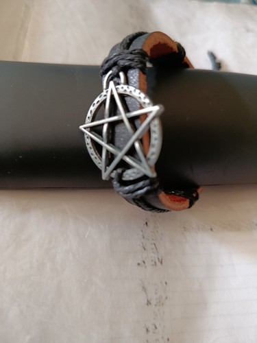 Bracciale eco pelle cuoio - cuoio, uomo