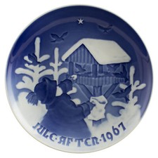 ROYAL COPENHAGEN BING&GRONDAHL PIATTO DI NATALE 1967 ORIGINALE PORCELLANA PRIMA 