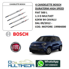 4 CANDELETTE BOSCH FIAT 500 L