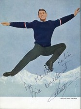 Alain CALMAT PHOTOGRAPHIE sur CARTE avec AUTOGRAPHE - PATINAGE  18*13
